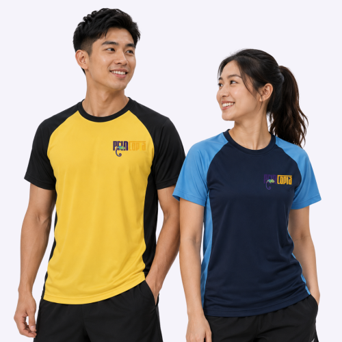 Custom Dri-Fit Raglan Tee Singapore | Two-Tone Performance Sports Tee | Bulk Team and Event Printing | Printopia