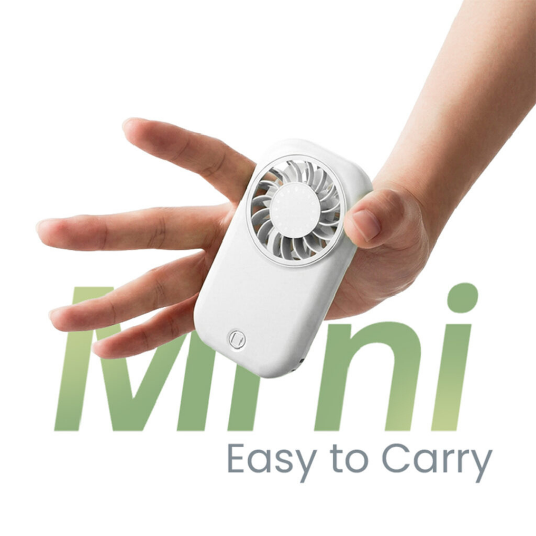 Custom Mini Portable 5-Speed Fan Singapore | 1200mAh | Up to 5 Hours | Bulk Event and Corporate Gift | Printopia